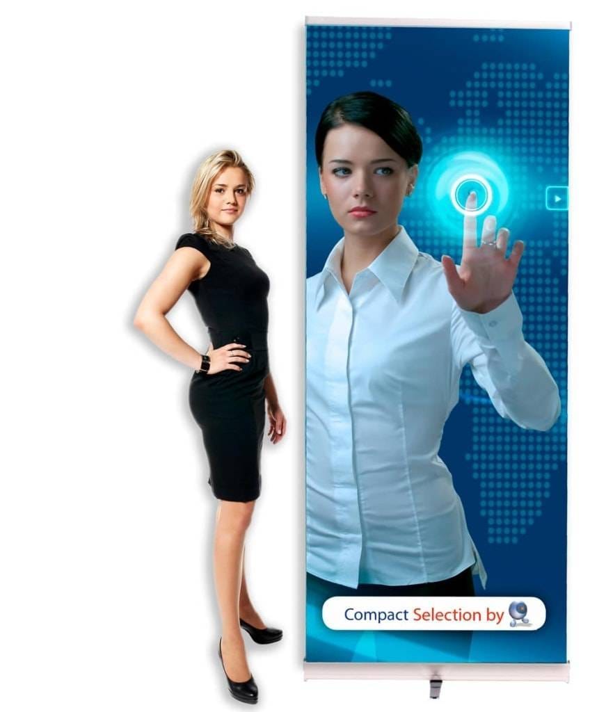 Compact-Selection-Roll-up-with-model Roll up Compact Display