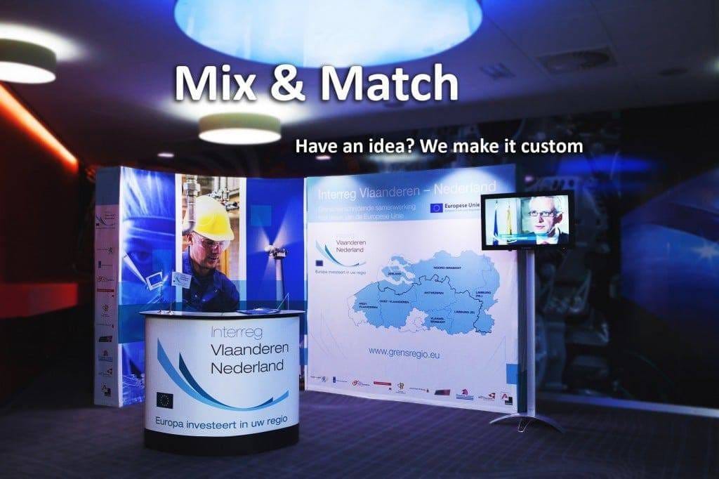 Makkelijk opzetbare Beurswanden 20 all in one display kits