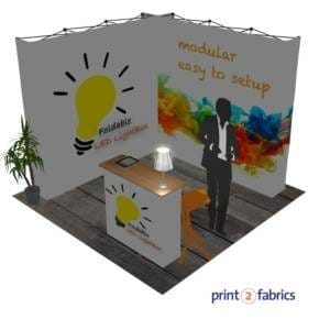 Pop-up LED LightBox hoekstand