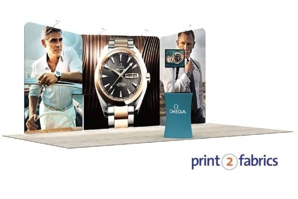 XTRA FUSION MIX EXHIBITION STAND WITH STRAIGHT AND ANGLED WALLS