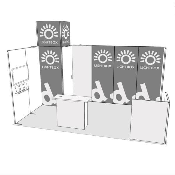 Panoramic LightBox 19 Panoramic-beursstand-met-berging-schets