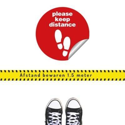 Social Distance Stickers