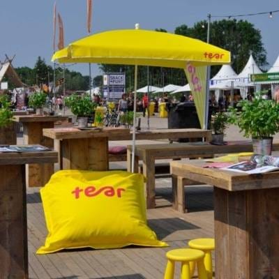 Bedrukte parasol