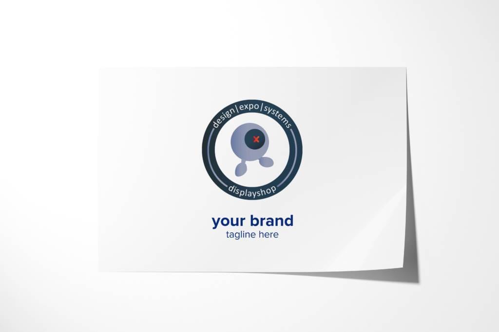 des zelfklevend mockup