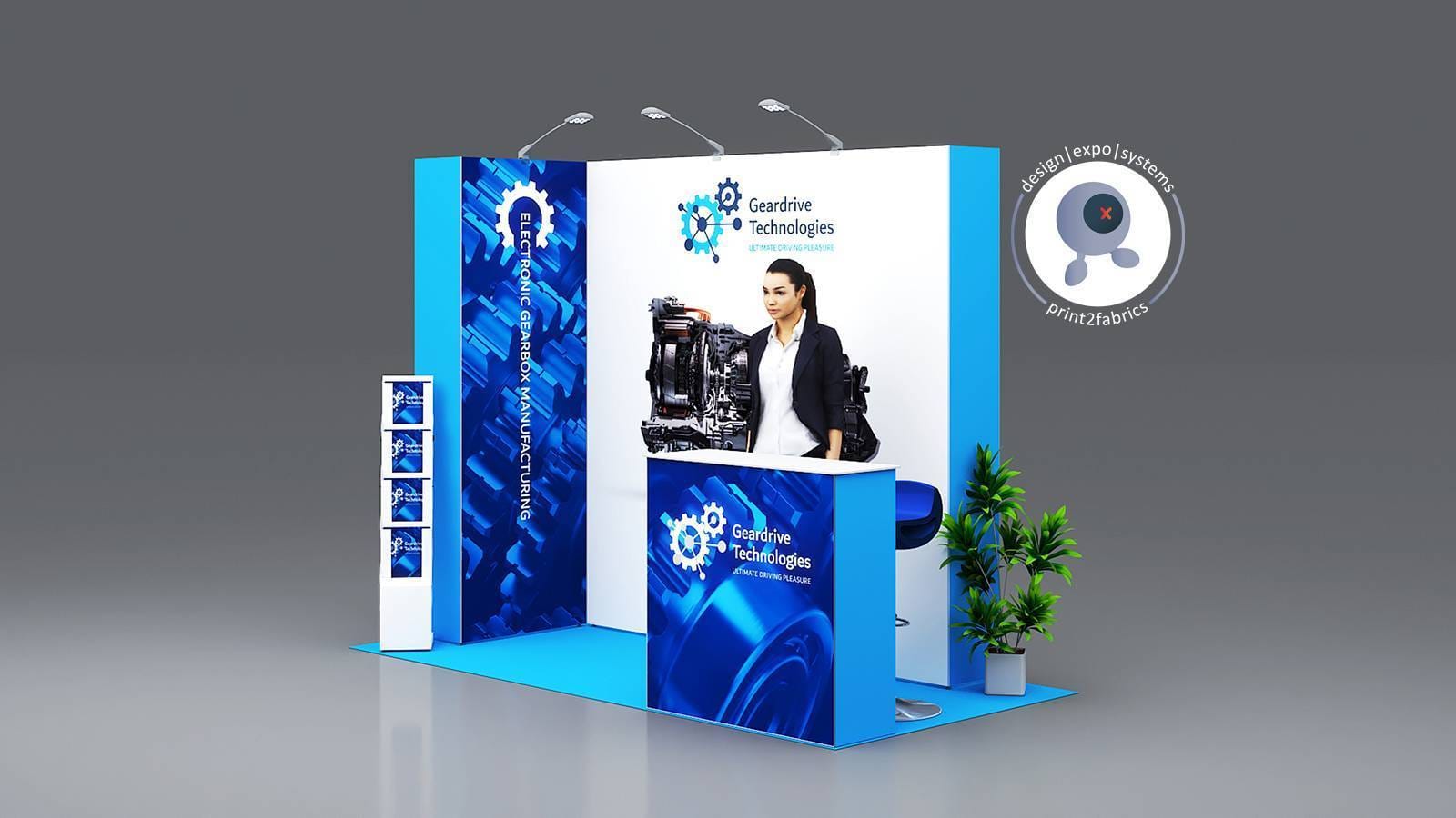 Pop-up LED LightBox hoekstand